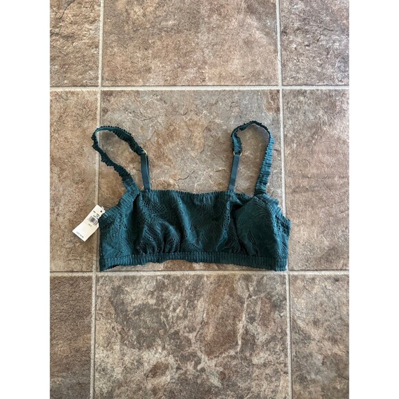 Aerie Coral Lace Bandeau Bralette Sycamore Size Small - Picture 1 of 7